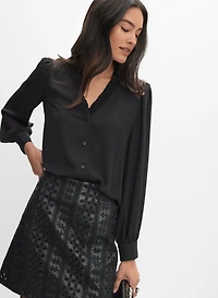 Blouse boutonnée en chiffon