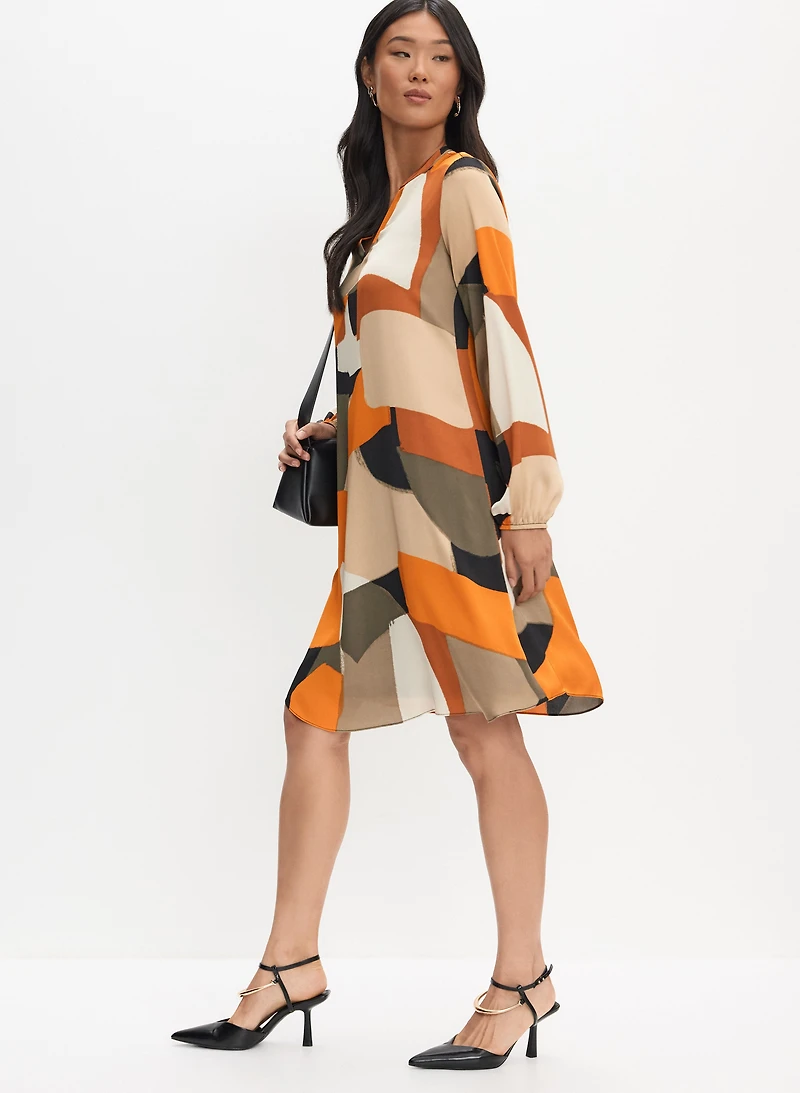 Joseph Ribkoff - Geometric Chiffon Dress