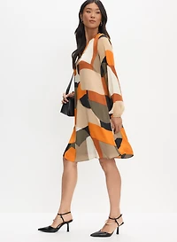 Joseph Ribkoff - Geometric Chiffon Dress