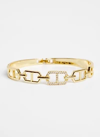 Bracelet rigide à détail de cristaux  