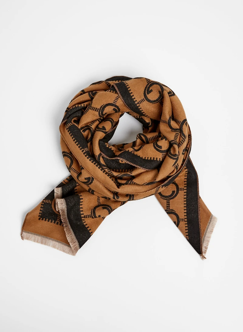 Foulard réversible à motif de cercles