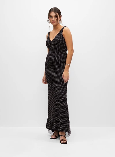 Stud Detail Sleeveless Dress