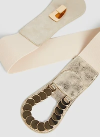 Horseshoe Buckle Elastic Belt