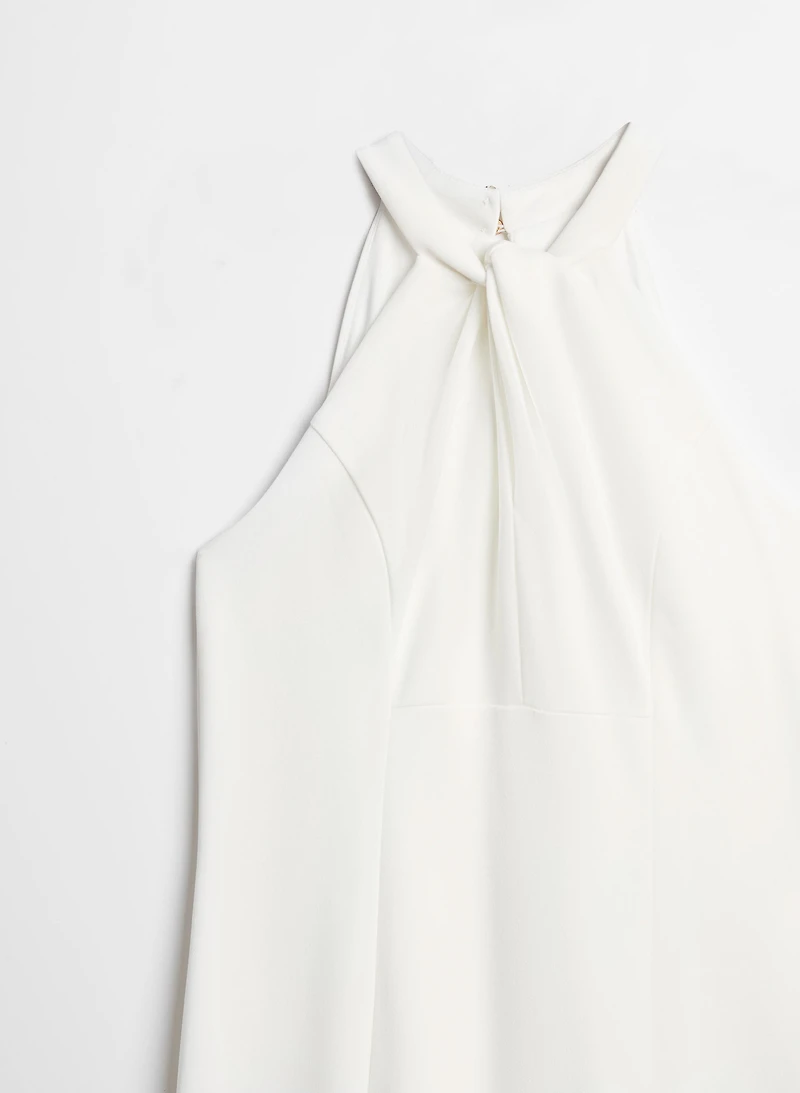 Twist Neck Cocktail Dress