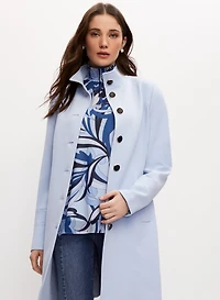 Button Front Trench Coat