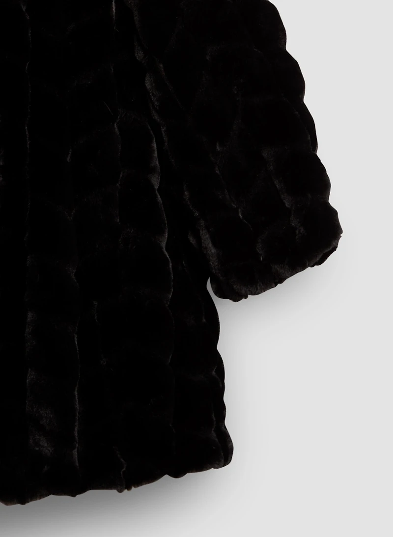Manteau en fausse fourrure réversible
