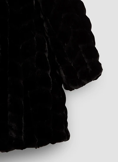Manteau en fausse fourrure réversible