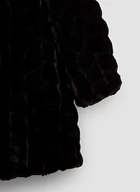Manteau en fausse fourrure réversible