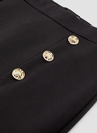 Button Detail Pencil Skirt