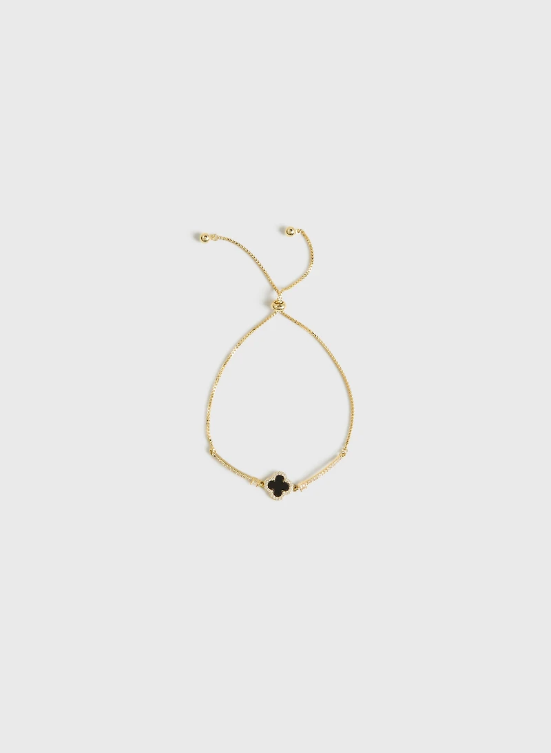 Gold-Toned Bracelet With Crystal