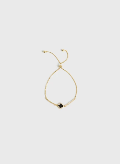 Gold-Toned Bracelet With Crystal