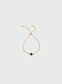 Gold-Toned Bracelet With Crystal