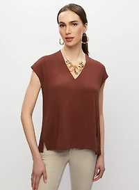 V-neck Short Sleeve Top