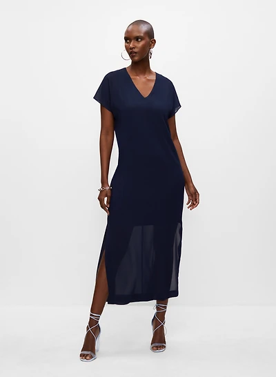 Long V-Neck Dress