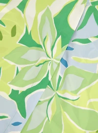 Palm Leaf Print Sleeveless Blouse