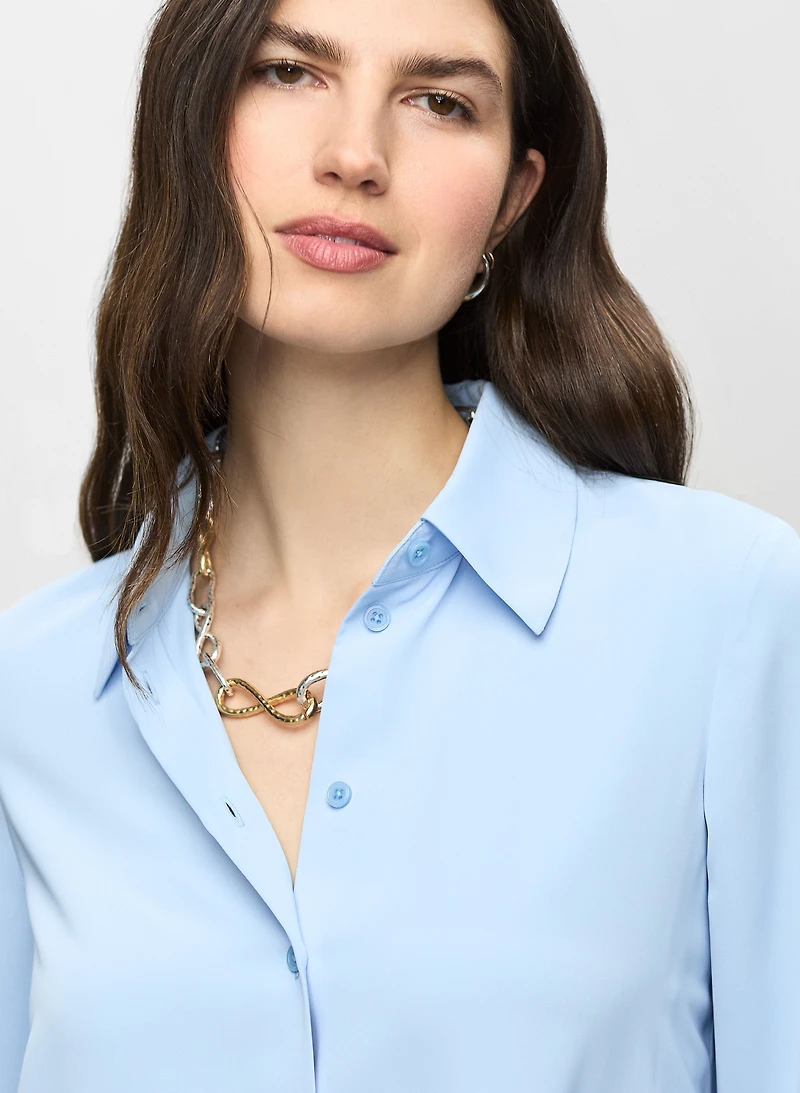 Tunique asymétrique boutonnée
