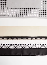 Geometric Border Print Scarf