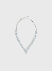 V-Shaped Crystal Stone Necklace