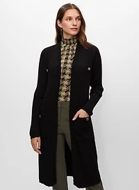 Pointelle Stitch Duster Cardigan