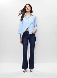 Asymmetric Button-Down Tunic
