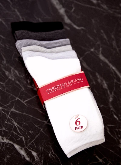 Christian Siriano - 6 Pack Of Crew Socks