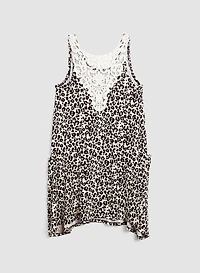 Animal Print Lace Back Sleepshirt