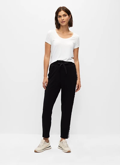 Graffiti Stripe Slim Leg Pants