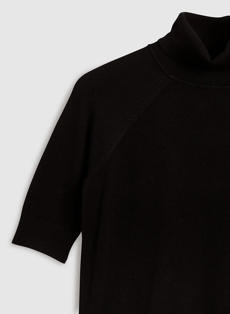 Elbow Sleeve Turtleneck Sweater
