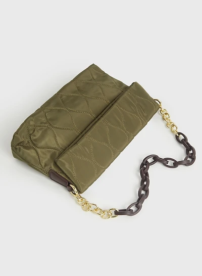 Chain Detail Fold-Over Bag