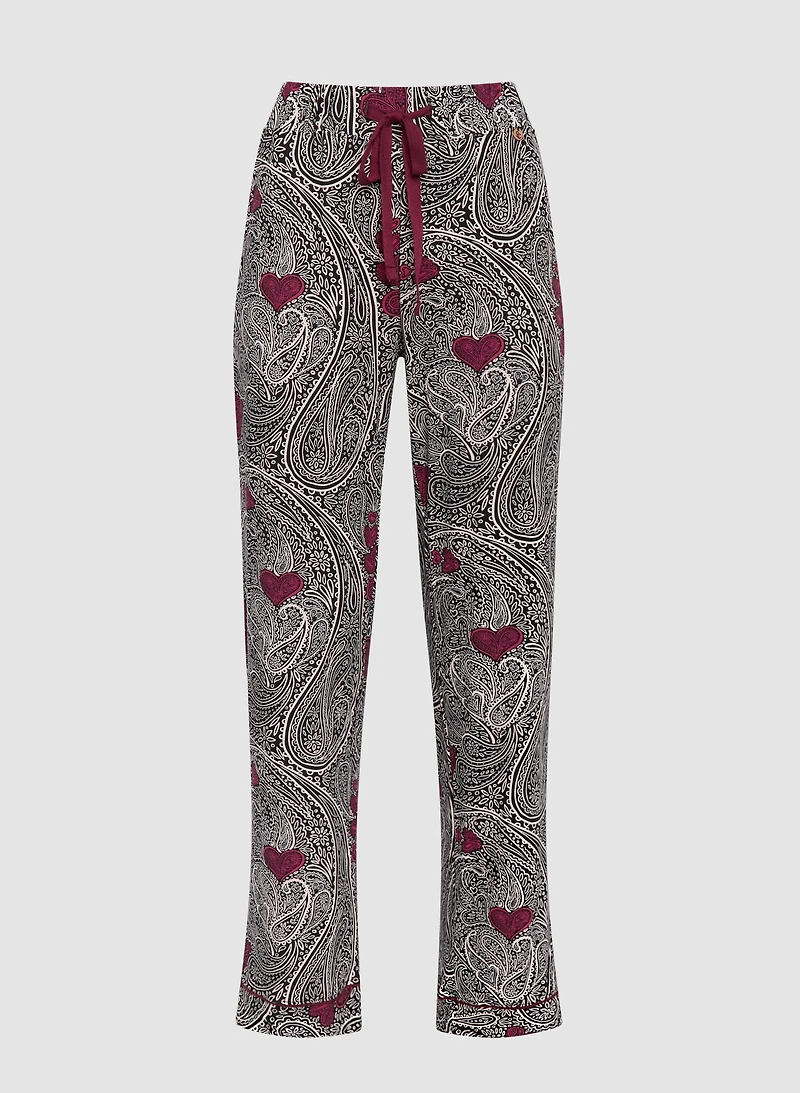 Paisley Heart Print Pyjama Set