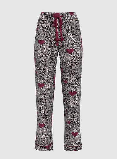 Paisley Heart Print Pyjama Set