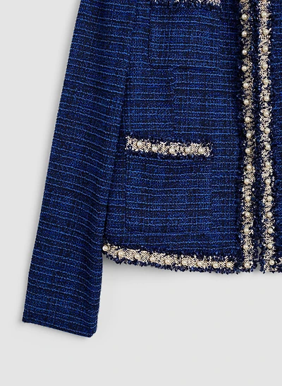Veste à détails perlés