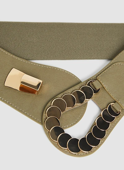 Horseshoe Buckle Elastic Belt