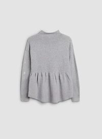 High-Low Star Detail Sweater