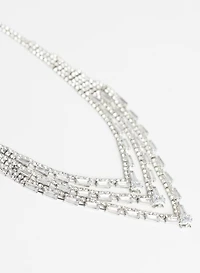Triple Row Crystal Necklace