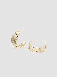 Chain Link Hoop Earrings