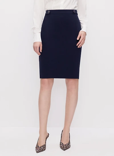 Jupe crayon à pattes de boutonnage