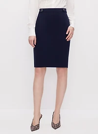 Jupe crayon à pattes de boutonnage