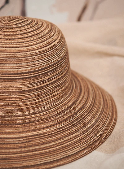 Striped Cloche Hat