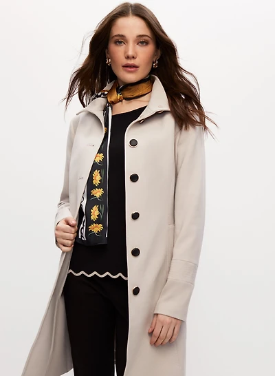 Trench mi-long en tricotine