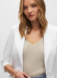 Linen & Cotton 3/4 Sleeve Blazer