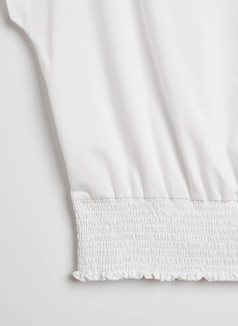 Essential Smocked Hem Tee