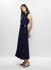 Belted Maxi Shirt Dress