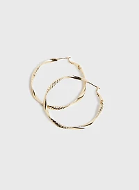Texture Twist Hoop Earrings