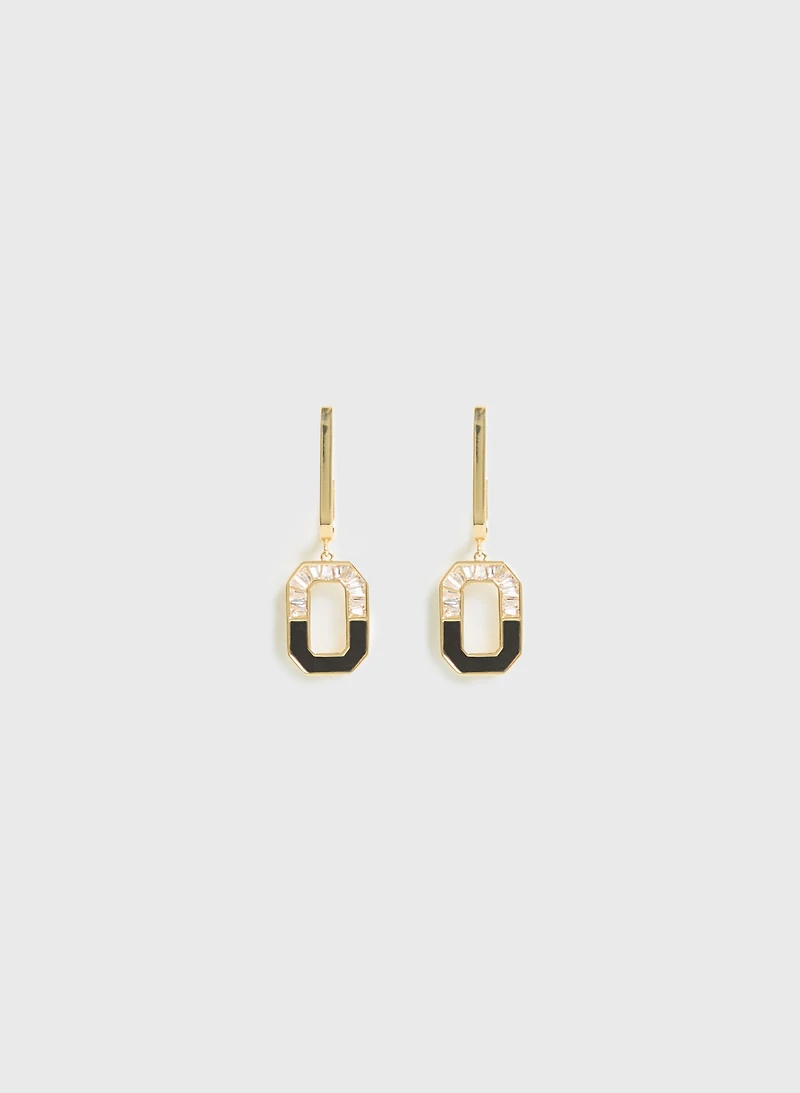 Boucles d'oreilles pendantes en zircone cubique