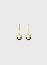 Boucles d'oreilles pendantes en zircone cubique