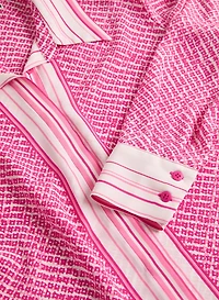 Printed Button-Down Blouse