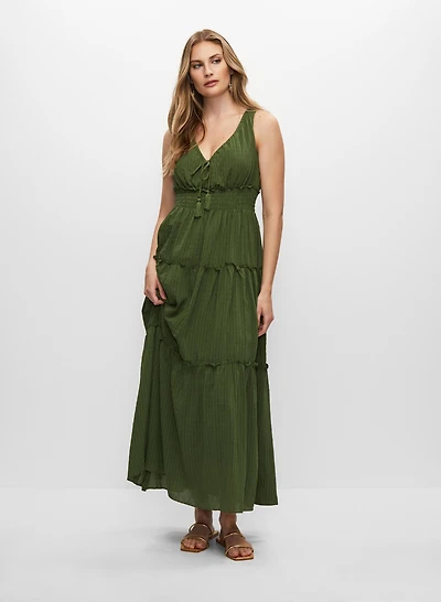 Smock Waist Sleeveless Dress