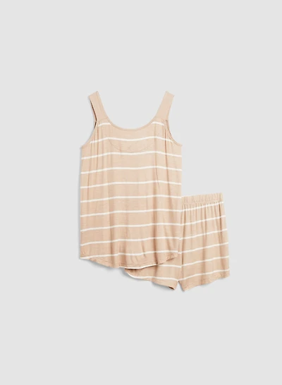 Striped Heart Detail Pyjama Set