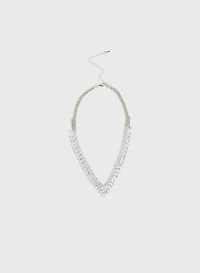 Crystal V-shaped necklace